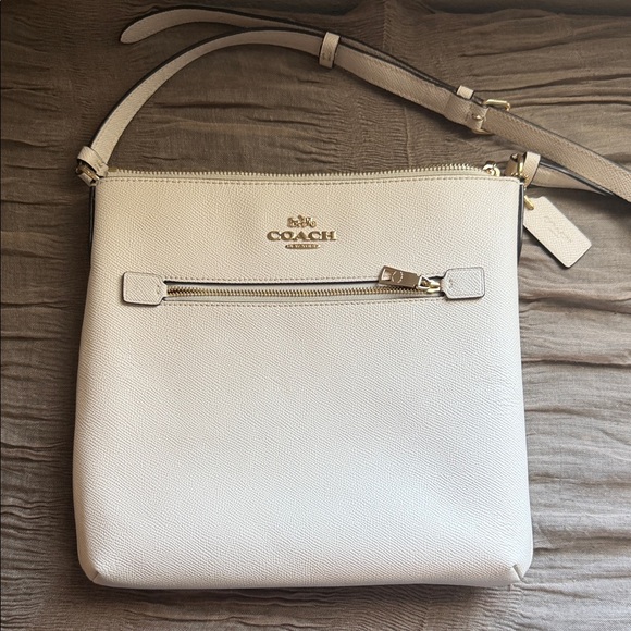 Coach Handbags - Coach Cream Crossbody Bag
